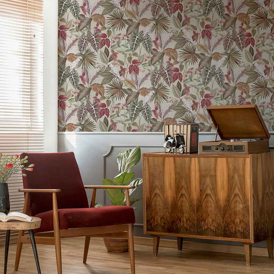 Lorraine Neutral Tropical Wallpaper - York Wallcoverings - AH296908 - York Wallcoverings Wallpaper