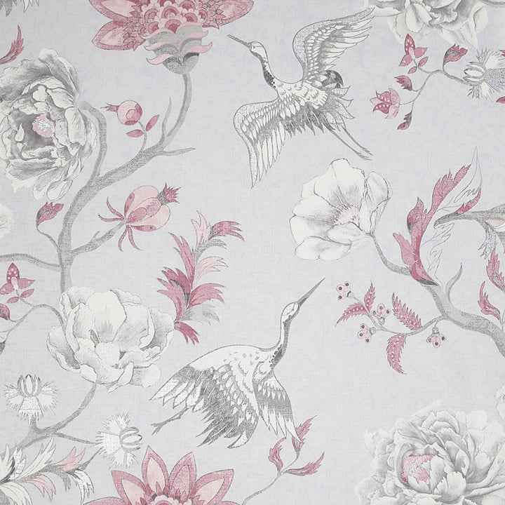 Maggie Light Grey Cranes Wallpaper - York Wallcoverings - AH297400 - York Wallcoverings Wallpaper