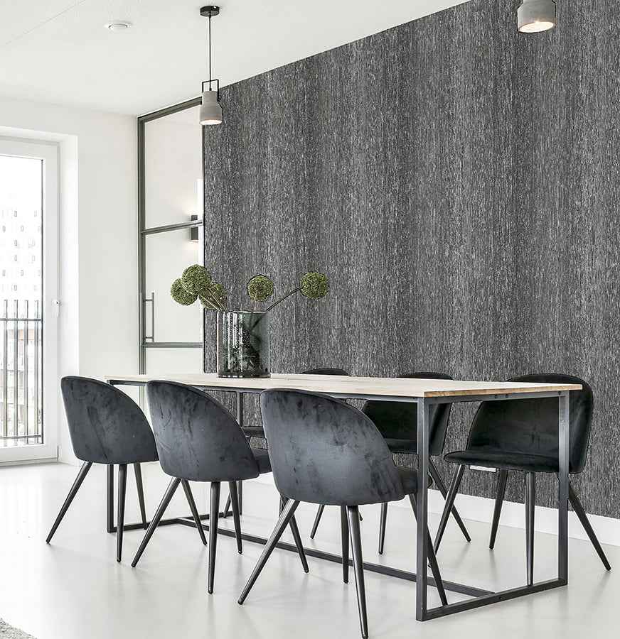 Ephraim Charcoal Radiance Plain Wallpaper - York Wallcoverings - AH298500 - York Wallcoverings Wallpaper