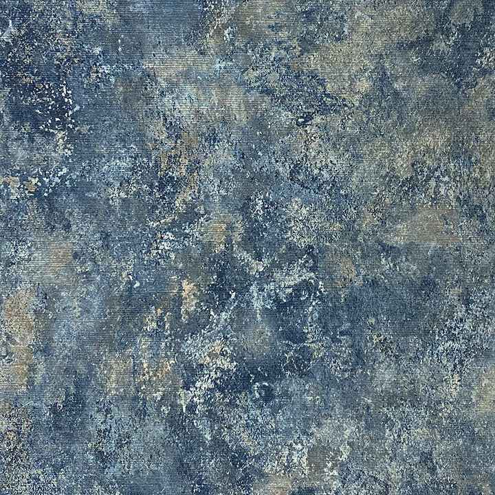 Gideon Dark Blue Distressed Wallpaper - York Wallcoverings - AH298602