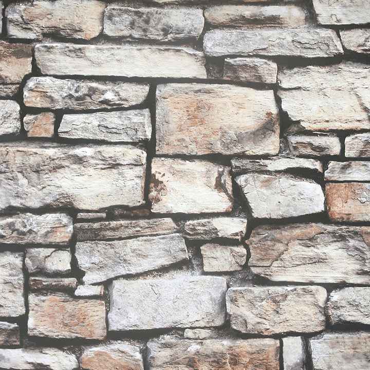 Norman Neutral Stone Wallpaper - York Wallcoverings - AH668901