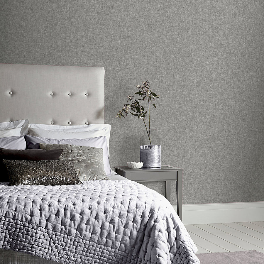 maisie-grey-linen-wallpaper-york-wallcoverings-ah676007 - York Wallcoverings Wallpaper