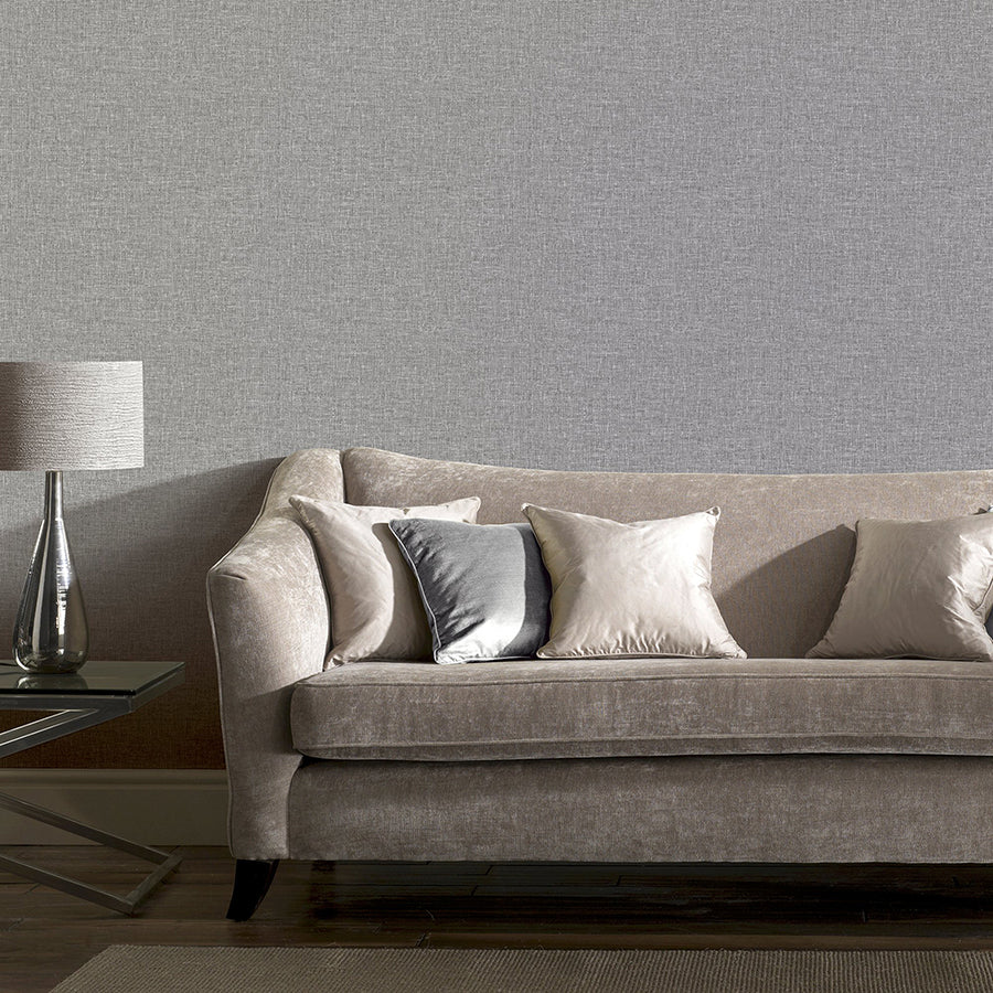 maisie-grey-linen-wallpaper-york-wallcoverings-ah676007 - York Wallcoverings Wallpaper