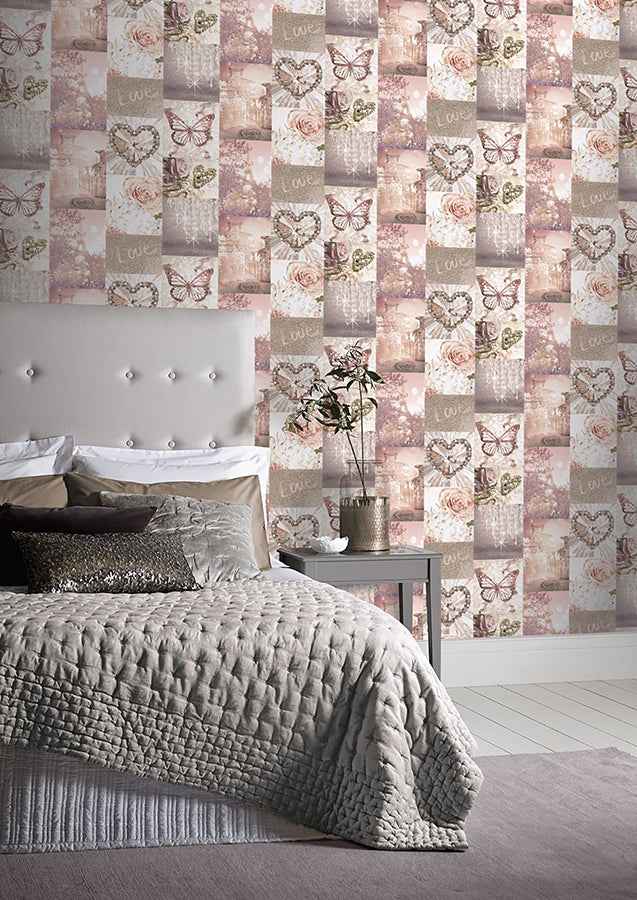 Ryo Blush Inspirational Wallpaper - York Wallcoverings - AH691107 - York Wallcoverings Wallpaper