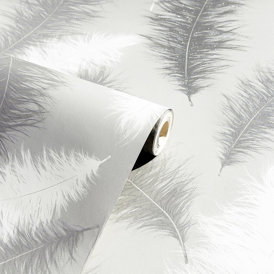 sussurro-grey-feathers-wallpaper-york-wallcoverings-ah901705 - York Wallcoverings Wallpaper