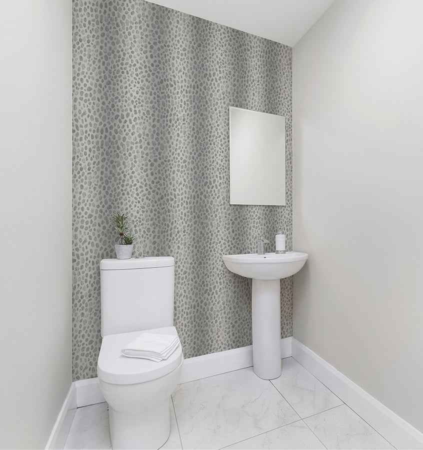 Dora Sterling Leopard Stripe Wallpaper - York Wallcoverings - AH903101 - York Wallcoverings Wallpaper