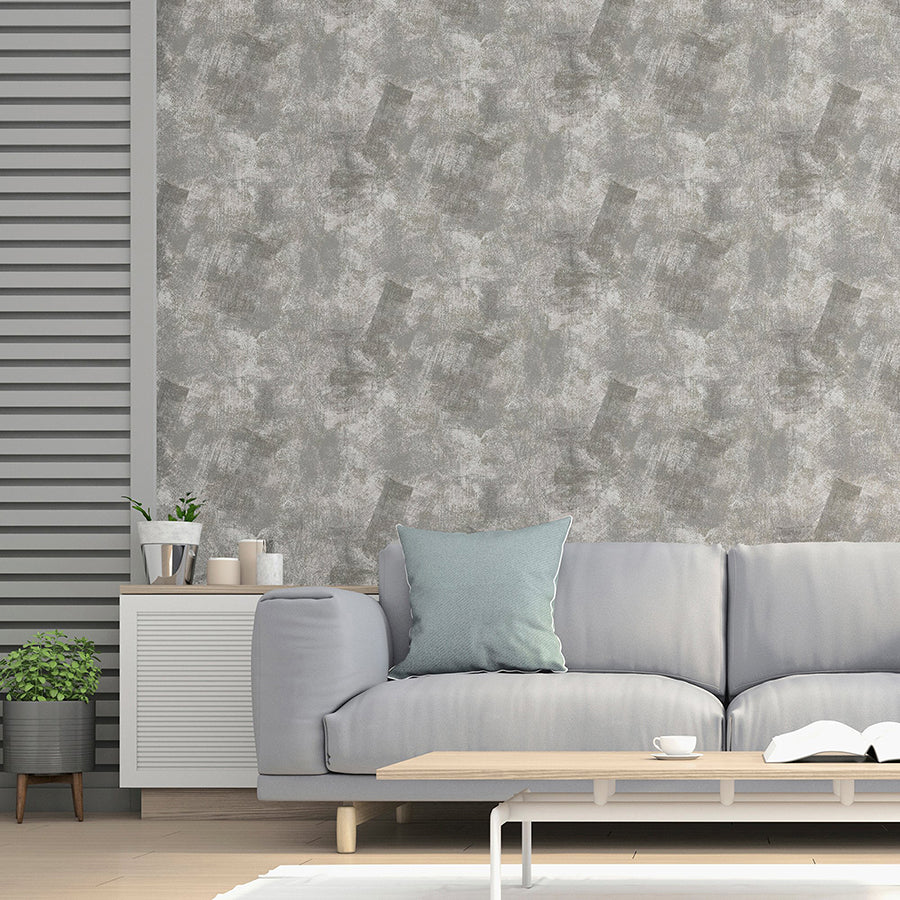 barney-grey-brushed-strokes-wallpaper-york-wallcoverings-ah904405 - York Wallcoverings Wallpaper