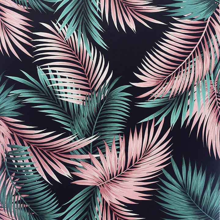 Eliza Sea Green Palm Fronds Wallpaper - York Wallcoverings - AH908308 - York Wallcoverings Wallpaper
