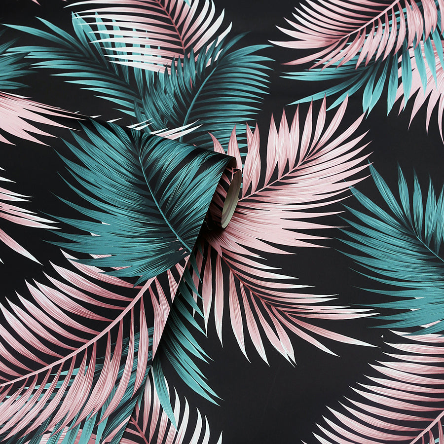 eliza-sea-green-palm-fronds-wallpaper-york-wallcoverings-ah908308 - York Wallcoverings Wallpaper