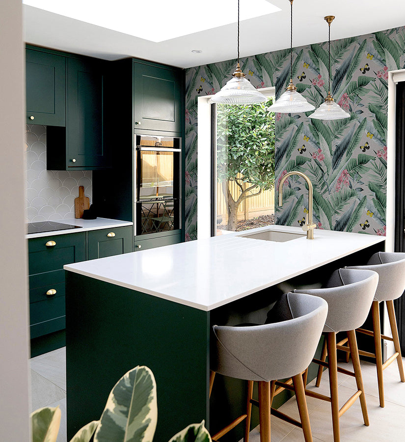 miriam-grey-tropical-wallpaper-york-wallcoverings-ah909404 - York Wallcoverings Wallpaper