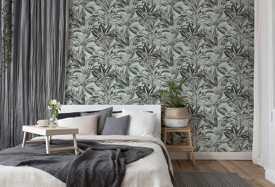 alice-mint-greenhouse-wallpaper-york-wallcoverings-ah909500 - York Wallcoverings Wallpaper