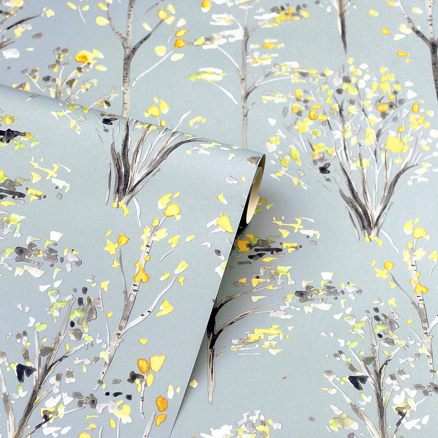 mayumi-yellow-birch-grove-wallpaper-york-wallcoverings-ah909503 - York Wallcoverings Wallpaper