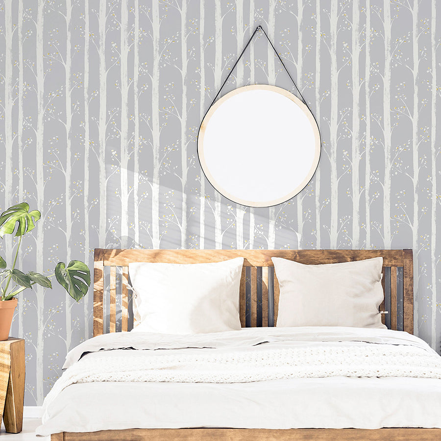 florence-grey-forest-wallpaper-york-wallcoverings-ah909504 - York Wallcoverings Wallpaper