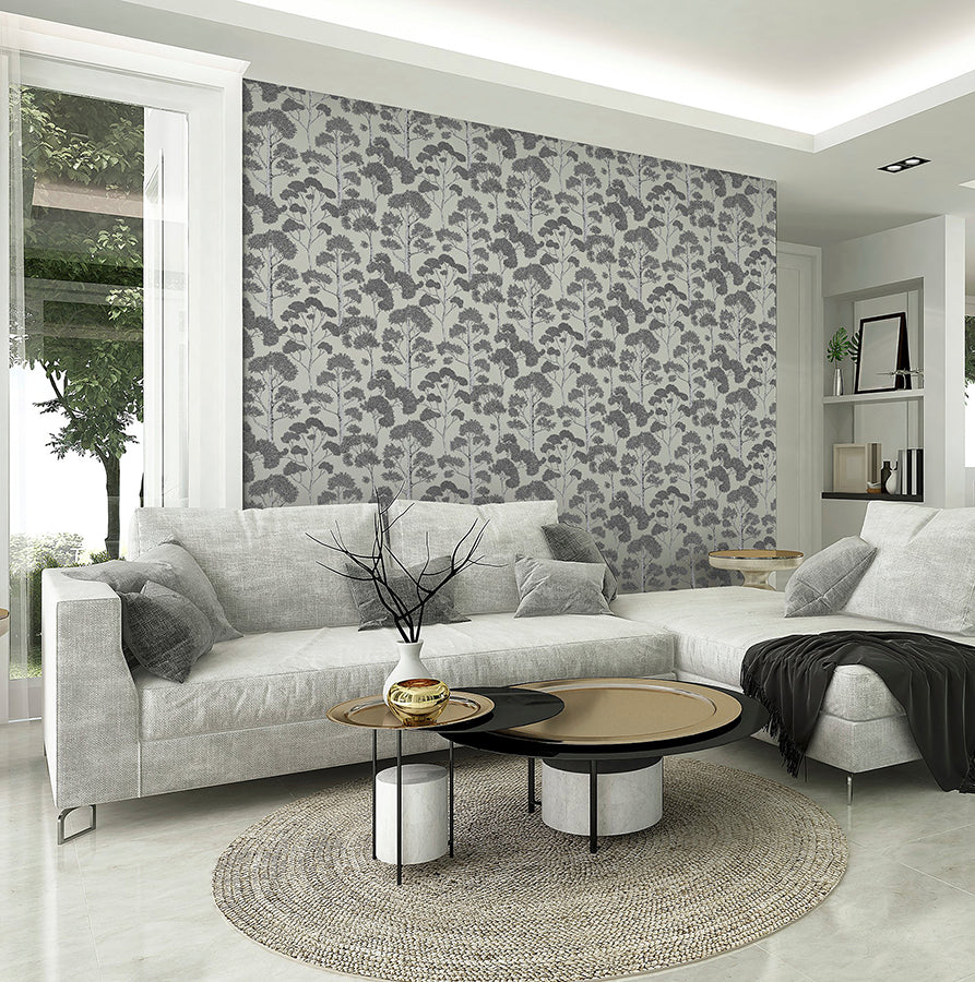 blanche-silver-trees-wallpaper-york-wallcoverings-ah909505 - York Wallcoverings Wallpaper