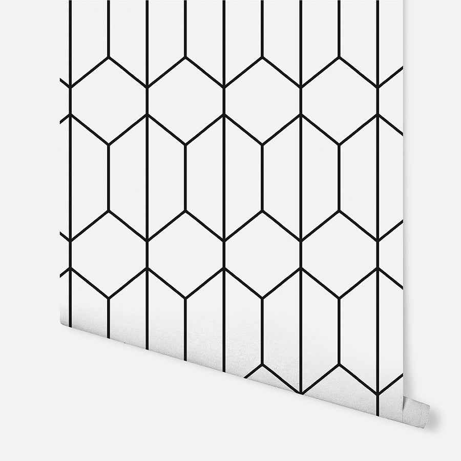 Orson White Trellis Wallpaper - York Wallcoverings - AH909703 - York Wallcoverings Wallpaper