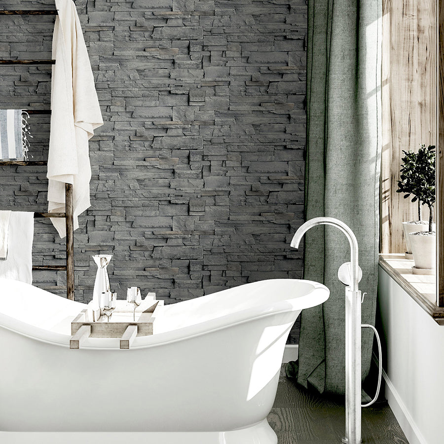 cornell-grey-slate-wall-wallpaper-york-wallcoverings-ah909704 - York Wallcoverings Wallpaper