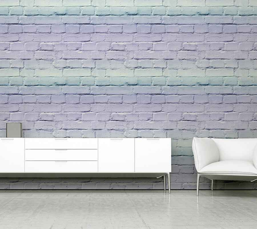 Winifred Lavender Ombre Brick Wallpaper - York Wallcoverings - AH909707 - York Wallcoverings Wallpaper