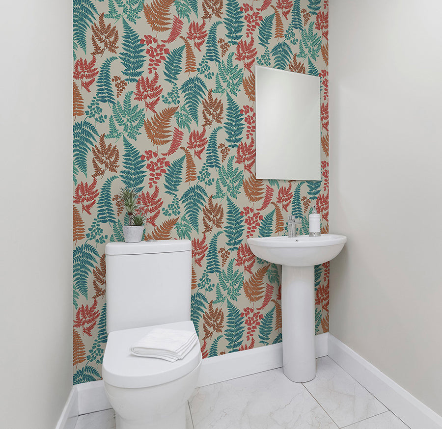 jerome-red-botanical-wallpaper-york-wallcoverings-ah909801 - York Wallcoverings Wallpaper