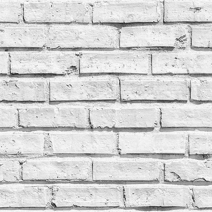 Abner White Brick Wallpaper - York Wallcoverings - AH920001 - York Wallcoverings Wallpaper