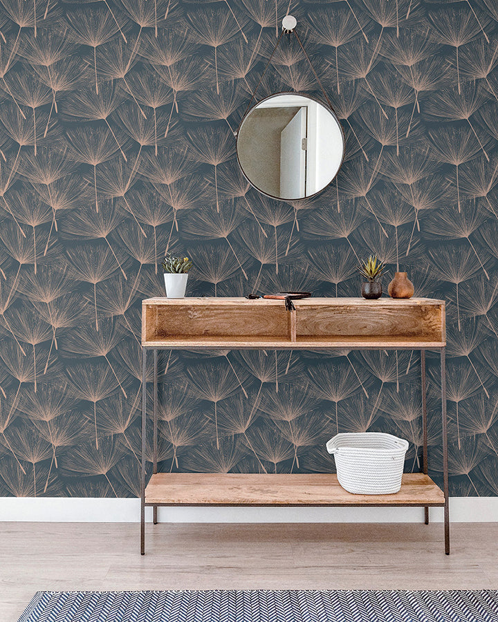 kazue-metallic-dandelion-wallpaper-york-wallcoverings-ah920807 - York Wallcoverings Wallpaper