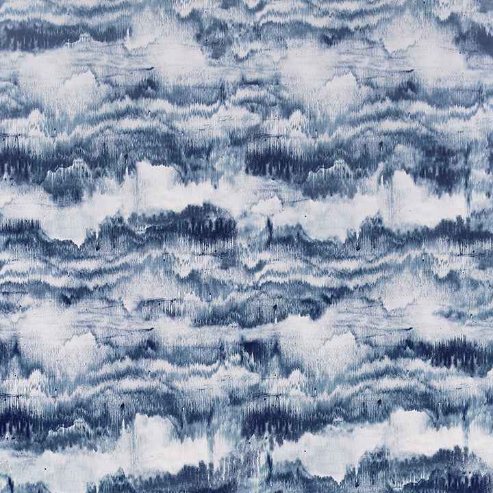 Irene Navy Painted Canvas Wallpaper - York Wallcoverings - AH921606