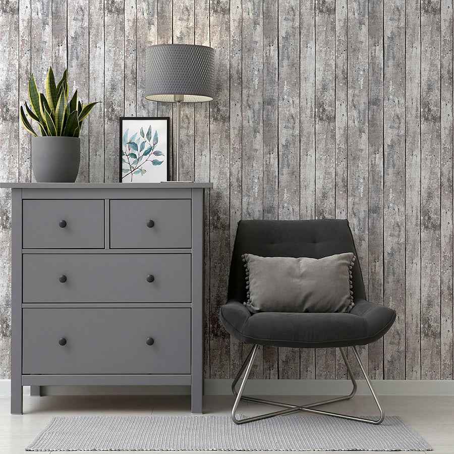 Bertram Neutral Wood Wallpaper - York Wallcoverings - AH922705 - York Wallcoverings Wallpaper