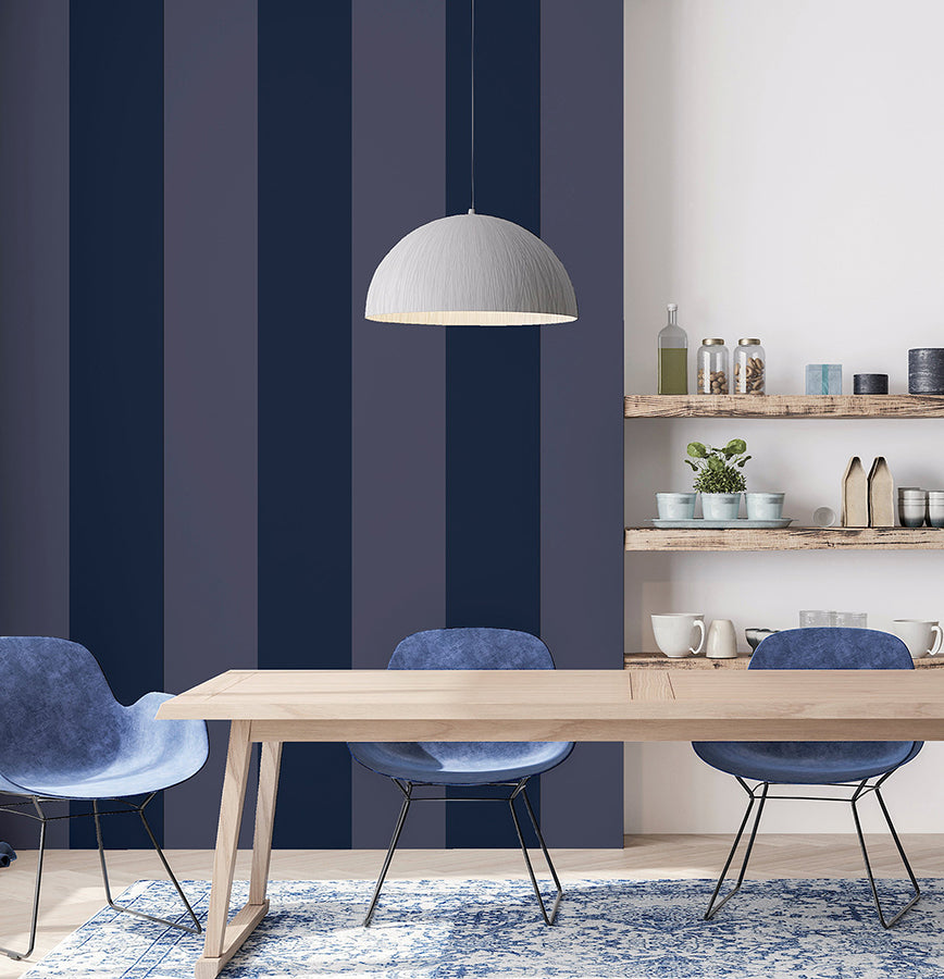roland-navy-stripe-wallpaper-york-wallcoverings-ah922800 - York Wallcoverings Wallpaper