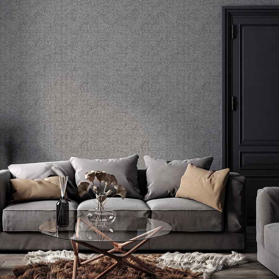 Leland Charcoal Woven Wallpaper - York Wallcoverings - AH925600 - York Wallcoverings Wallpaper