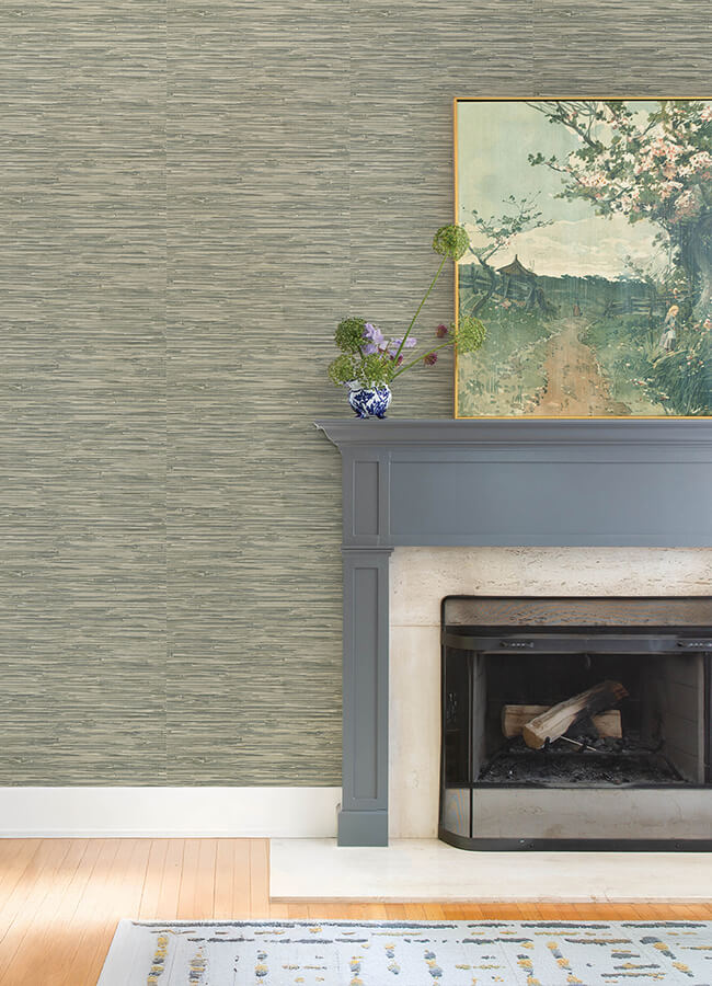 exhale-moss-woven-faux-grasscloth-wallpaper-york-wallcoverings-4147-27261 - York Wallcoverings Papel pintado