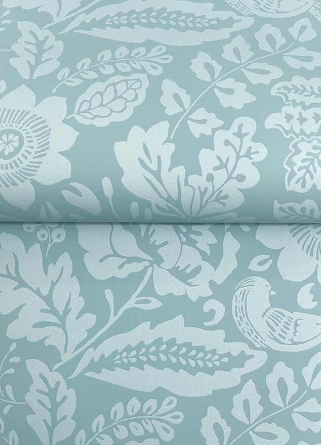 marta-teal-floral-trail-wallpaper-york-wallcoverings-4147-27363 - York Wallcoverings Papel pintado