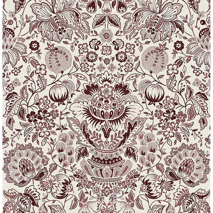 blanche-plum-floral-damask-wallpaper-york-wallcoverings-4147-27373 - York Wallcoverings Wallpaper