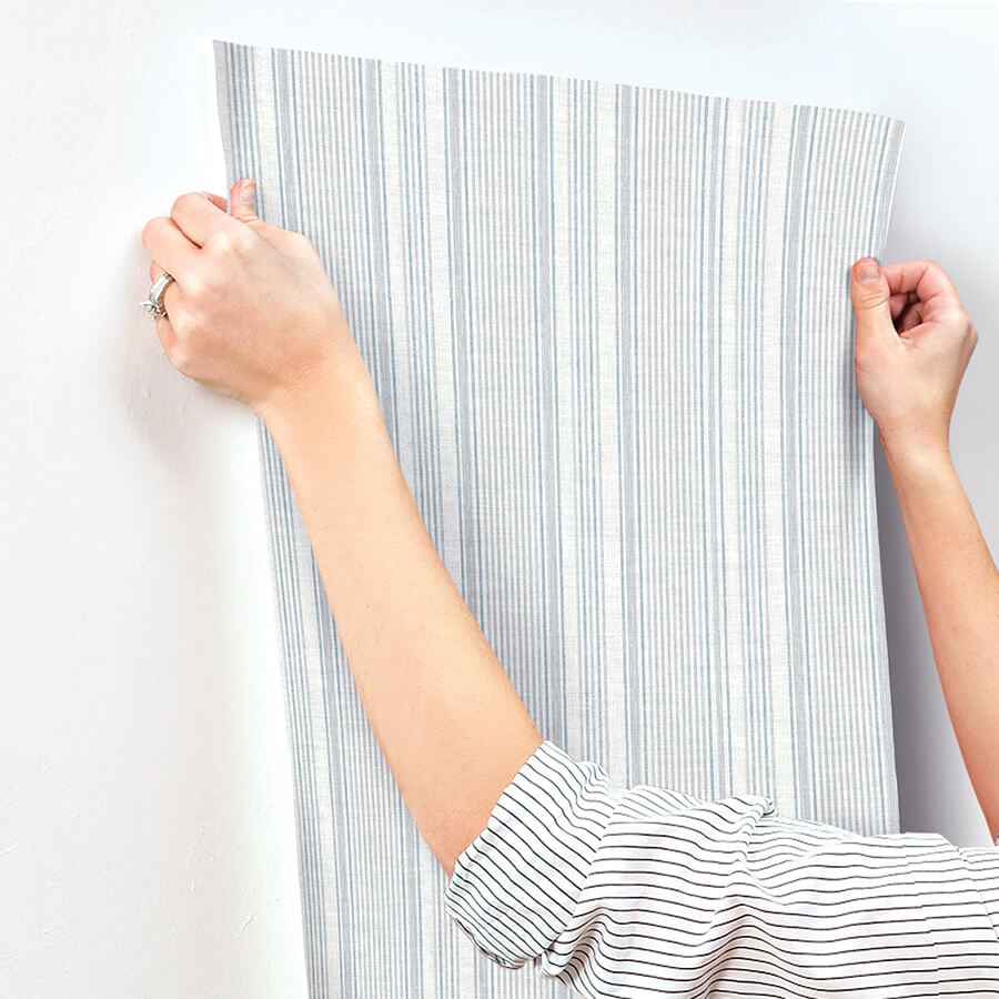 Ayanna Blue Striped Wallpaper - York Wallcoverings - 4147-27393 - York Wallcoverings Wallpaper