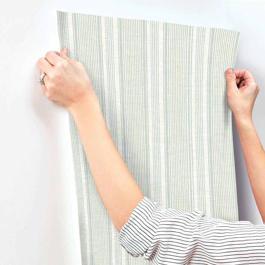 ayanna-light-green-striped-wallpaper-york-wallcoverings-4147-27395 - York Wallcoverings Wallpaper
