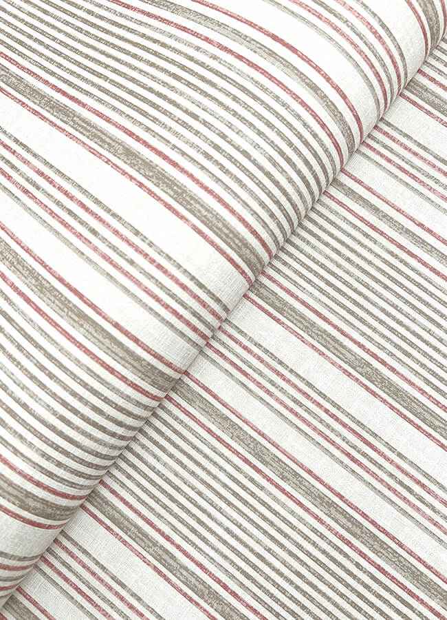 Ayanna Rust Striped Wallpaper - York Wallcoverings - 4147-27396 - York Wallcoverings Wallpaper