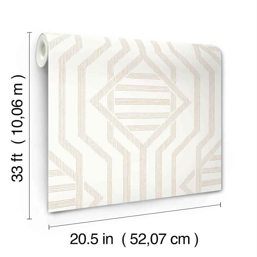 Essex Wheat Geometric Wallpaper - York Wallcoverings - 4147-27404