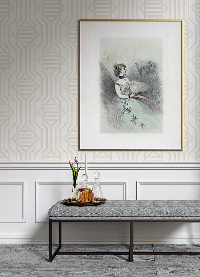 essex-wheat-geometric-wallpaper-york-wallcoverings-4147-27404 - York Wallcoverings Wallpaper