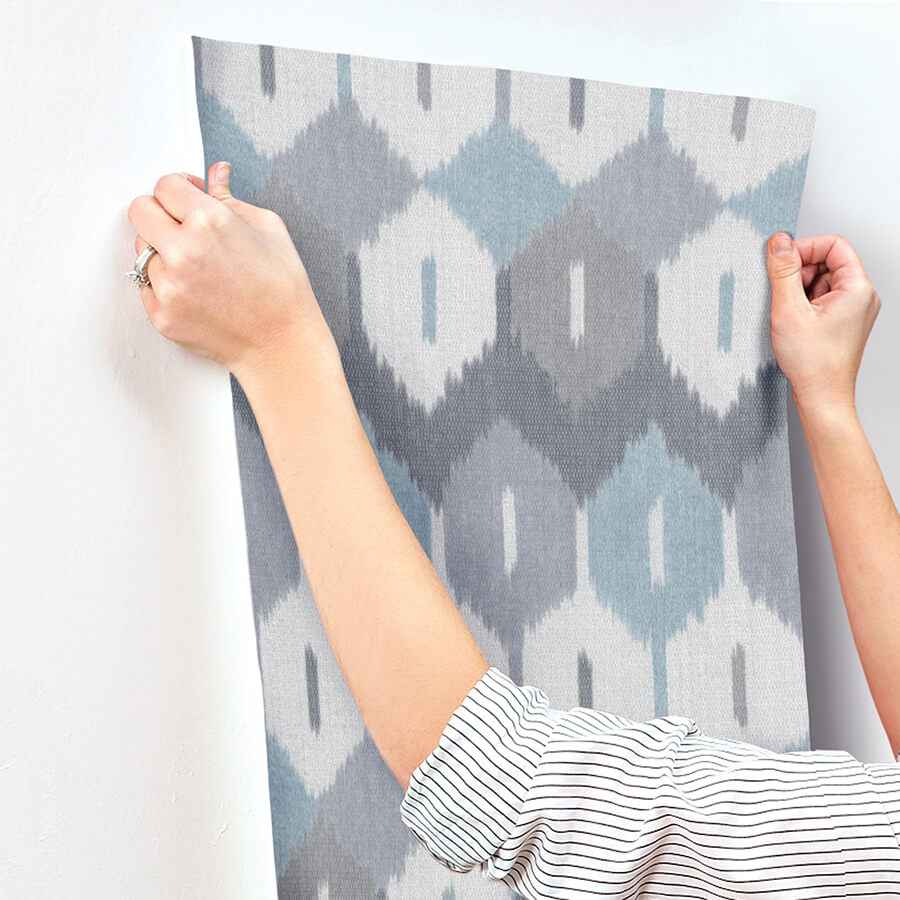 Abilene Denim Ikat Wallpaper - York Wallcoverings - 4147-27407 - York Wallcoverings Wallpaper