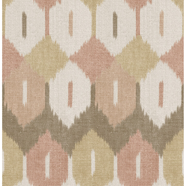 abilene-apricot-ikat-wallpaper-york-wallcoverings-4147-27408 - York Wallcoverings Wallpaper