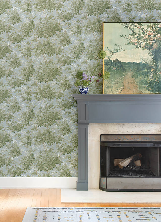 greenwood-light-blue-deciduous-wallpaper-york-wallcoverings-4147-80007 - York Wallcoverings Papel pintado