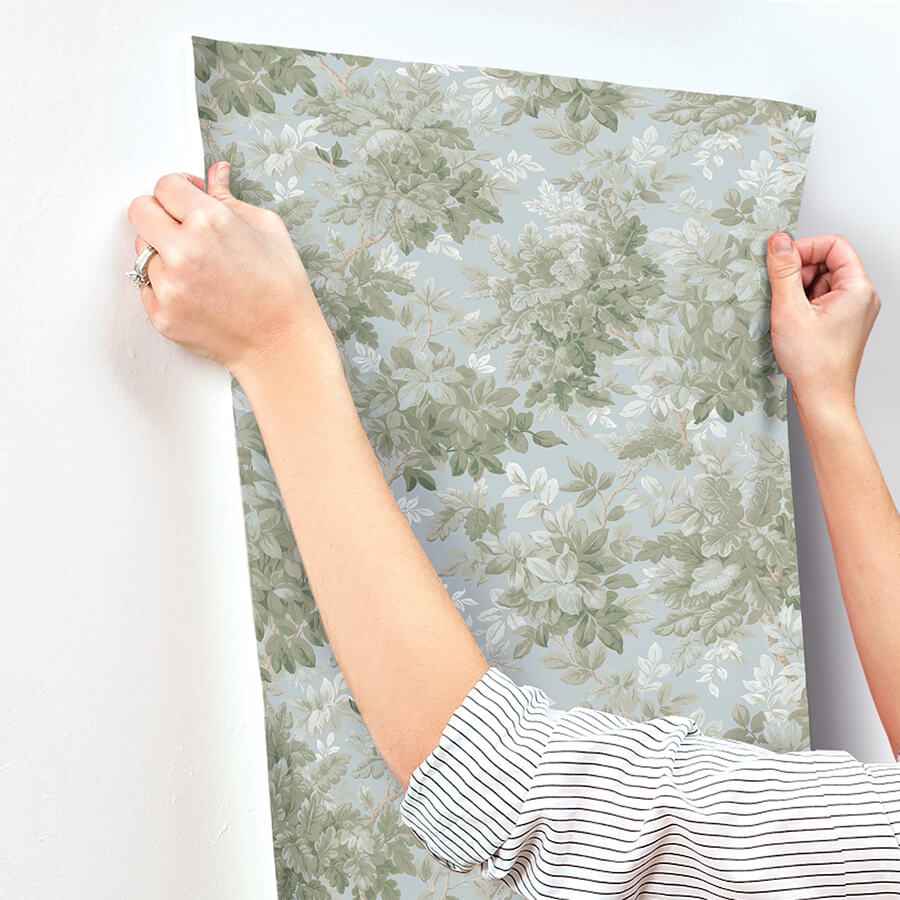 Greenwood Light Blue Deciduous Wallpaper - York Wallcoverings - 4147-80007 - York Wallcoverings Wallpaper