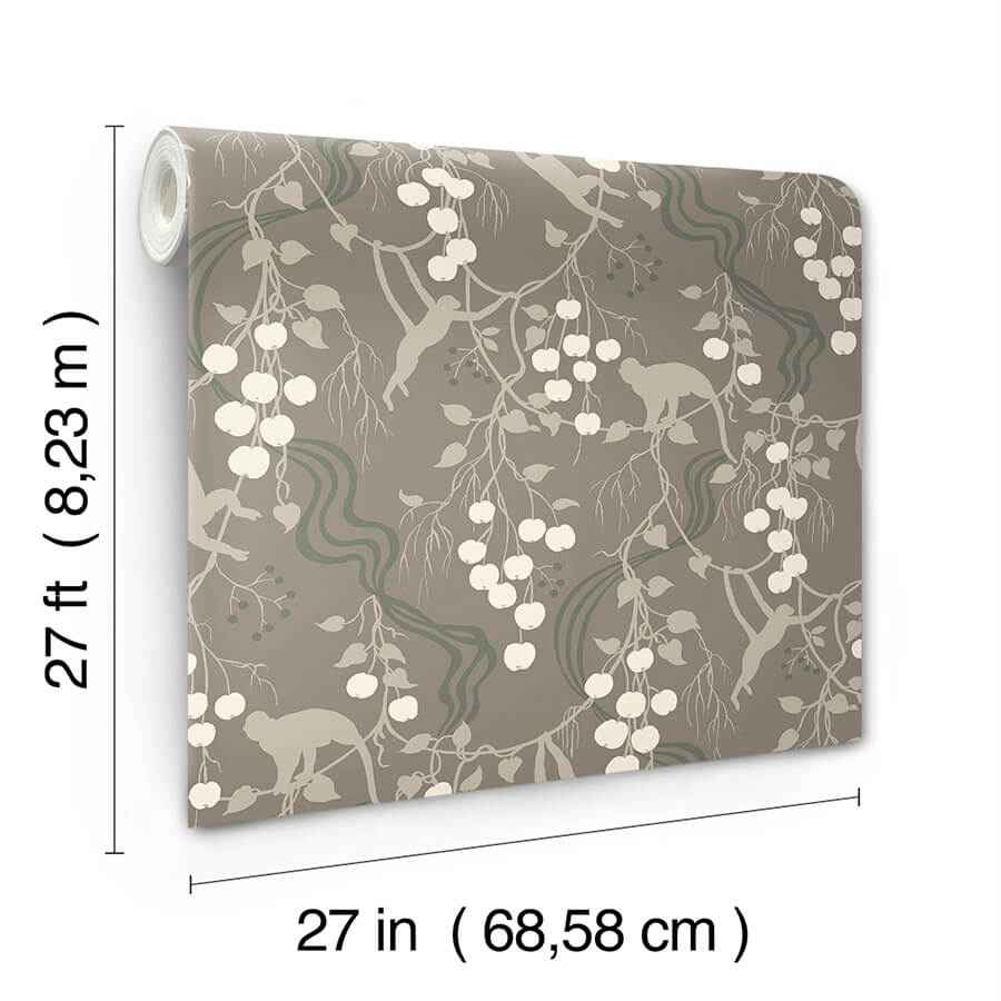 Linden Stone Jungle Canopy Wallpaper - York Wallcoverings - 4147-80011
