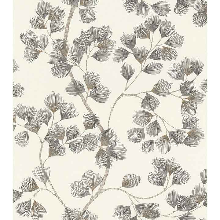 Newcomb Grey Trailing Branches Wallpaper - York Wallcoverings - RH866933
