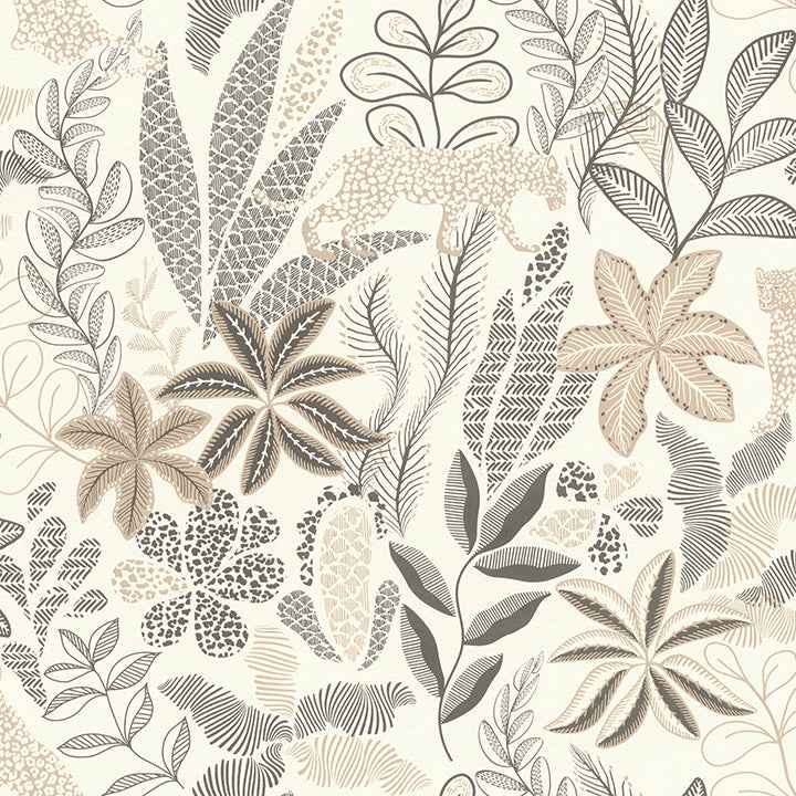 Alani Neutral Tropical Wallpaper - York Wallcoverings - RH792911