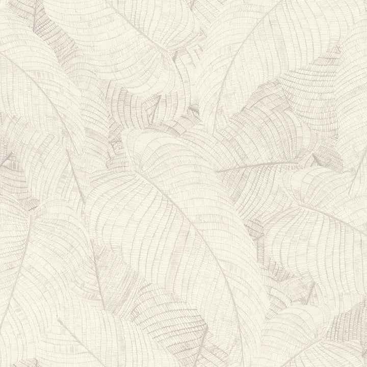 Galner Ivory Leaves Wallpaper - York Wallcoverings - RH720525