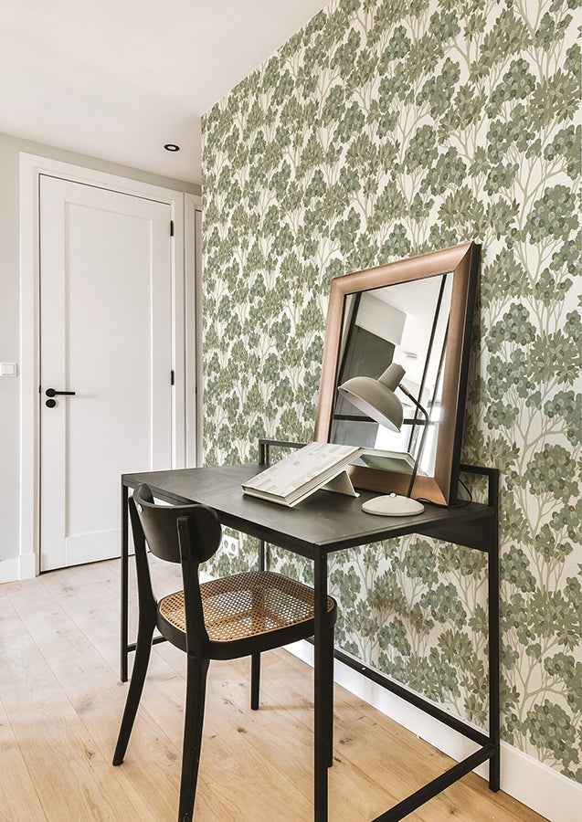 Stickley Green Tree Wallpaper - York Wallcoverings - RH580006 - York Wallcoverings Wallpaper