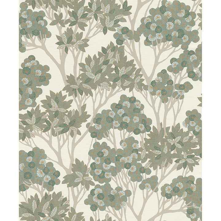 Stickley Green Tree Wallpaper - York Wallcoverings - RH580006