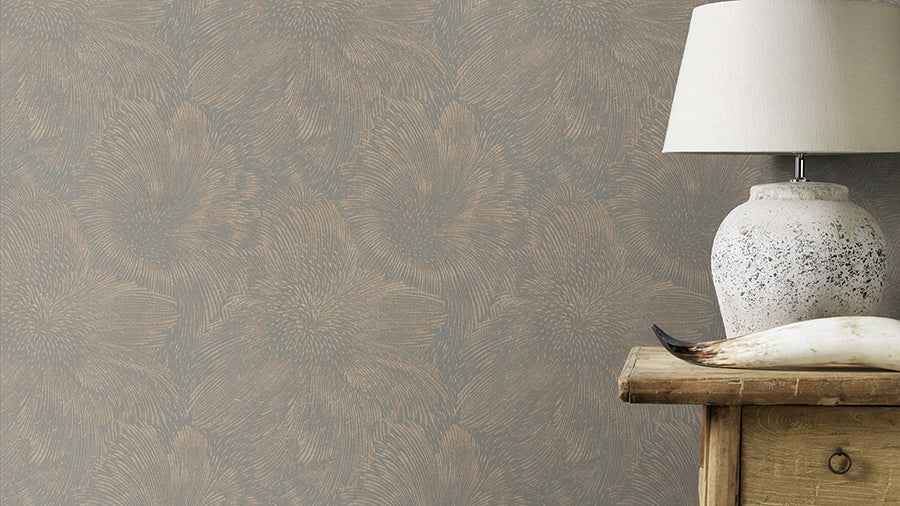 Purser Copper Abstract Wallpaper - York Wallcoverings - RH509267 - York Wallcoverings Wallpaper