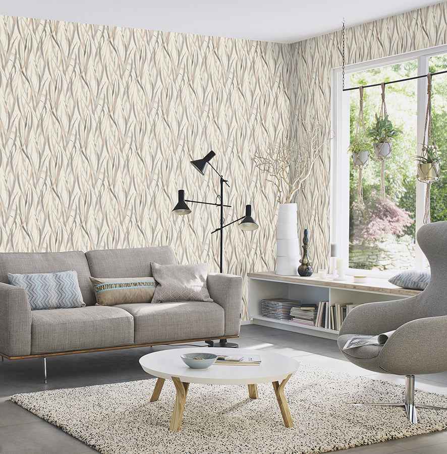 Sway Neutral Botanical Wallpaper - York Wallcoverings - RH330205 - York Wallcoverings Wallpaper