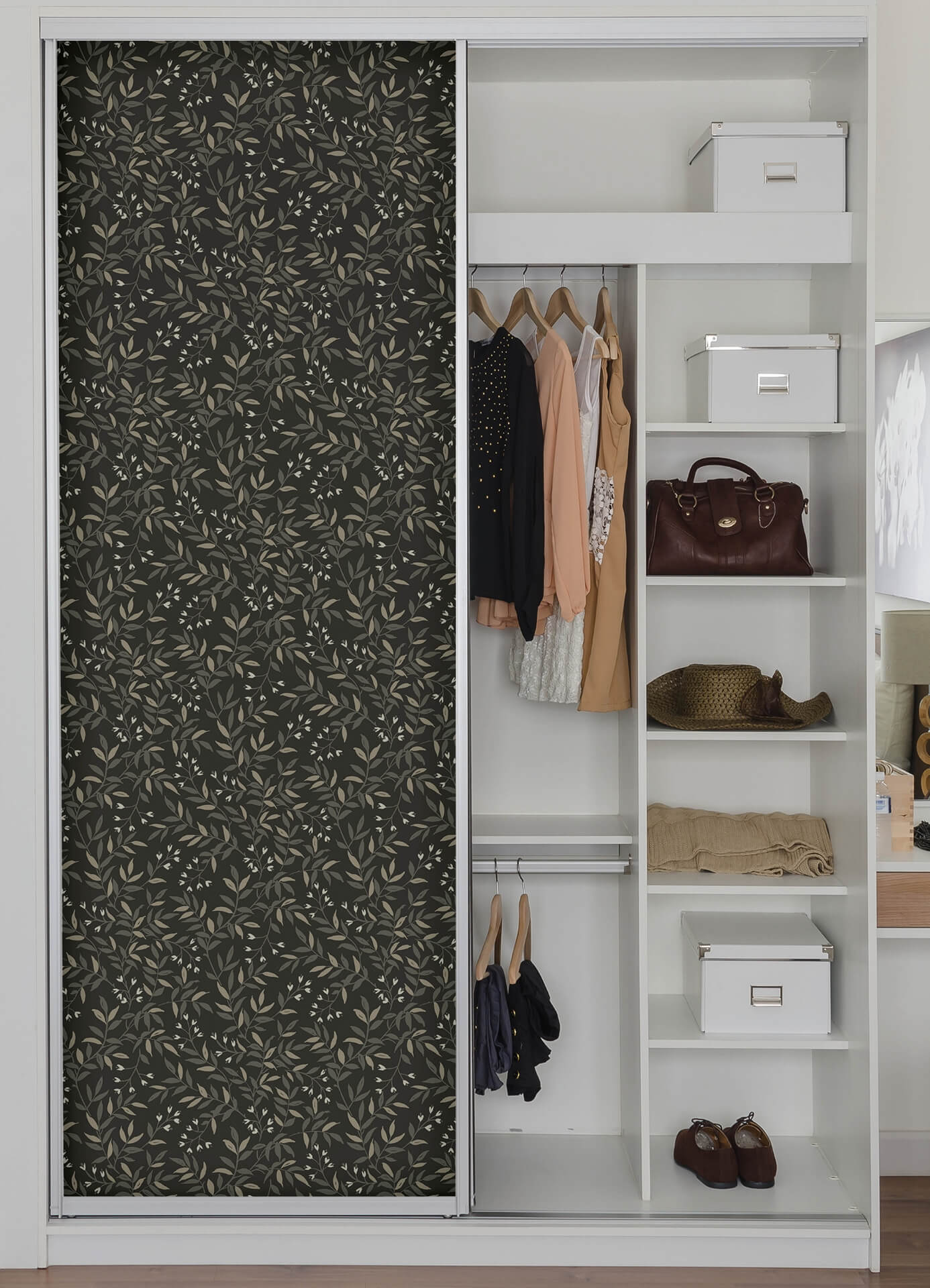 olivia-black-peel-and-stick-wallpaper-york-wallcoverings-nu6431 - York Wallcoverings Wallpaper