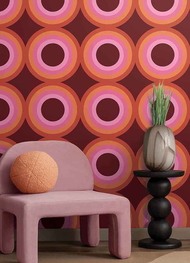 Sir Culls Pink Peel & Stick Wallpaper - York Wallcoverings - VGS6441 - York Wallcoverings Wallpaper